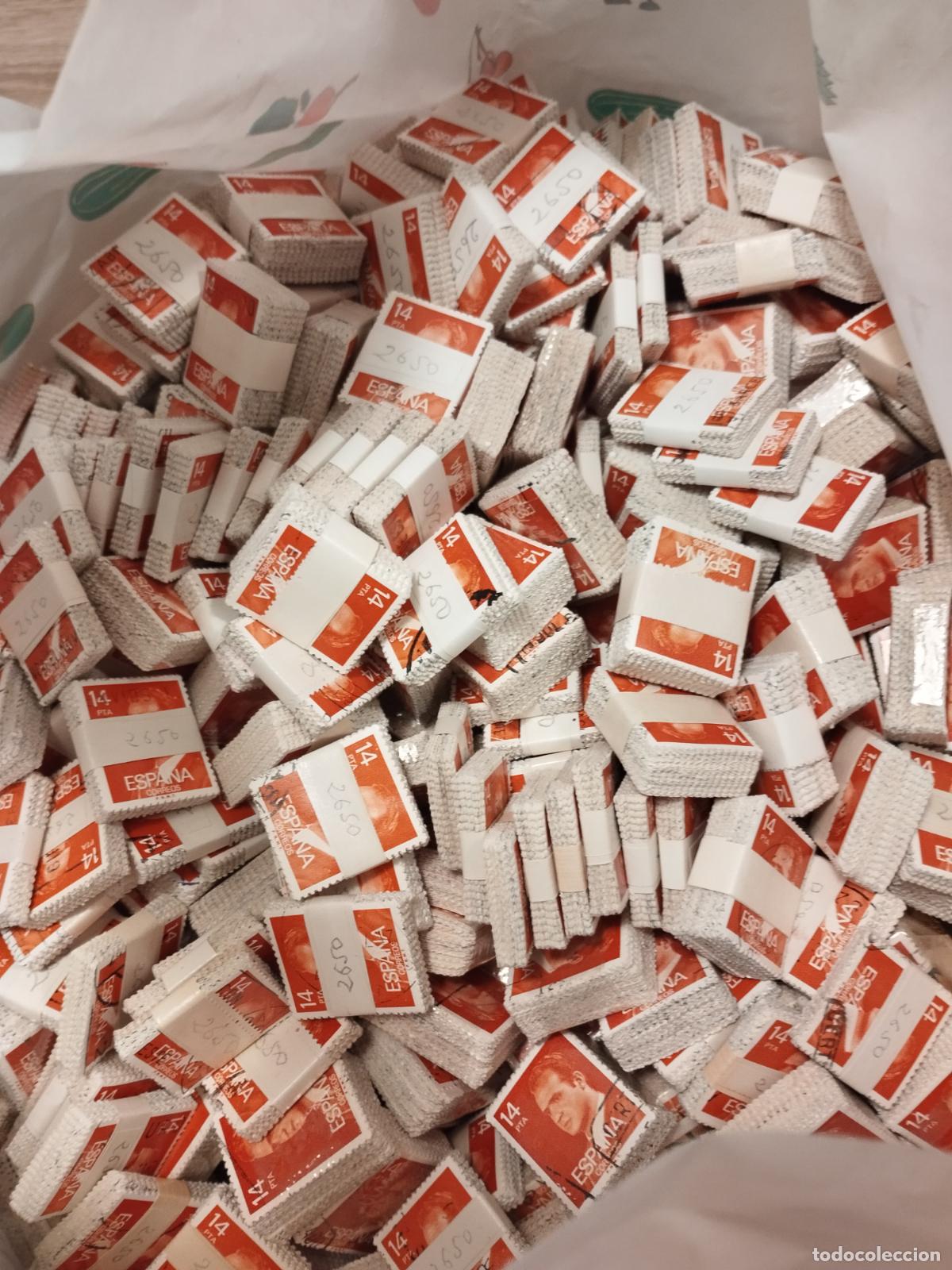 Selos: FAC B-09 ESPA&Ntilde;A. 100000 SELLOS USADOS EN PASTILLAS. JUAN CARLOS I 14 PTAS.