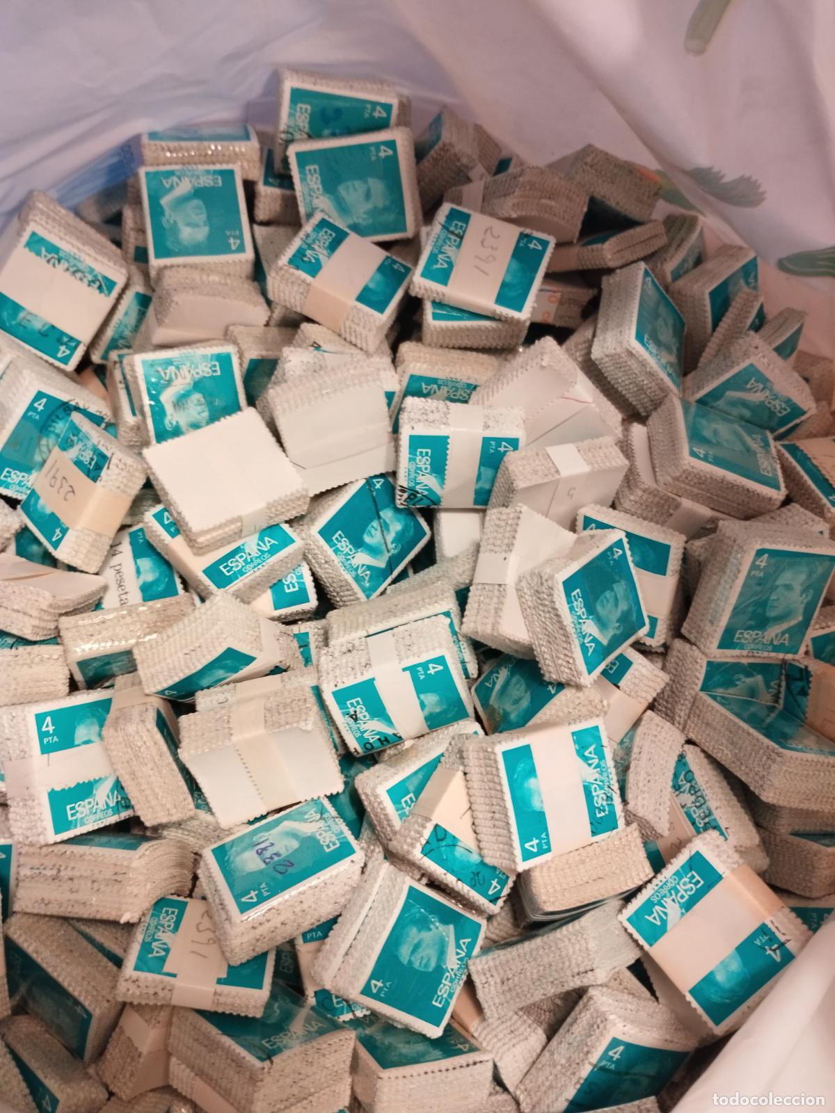 Selos: FAC B-12 ESPA&Ntilde;A. 100000 SELLOS USADOS EN PASTILLAS. JUAN CARLOS I 4 PTAS.