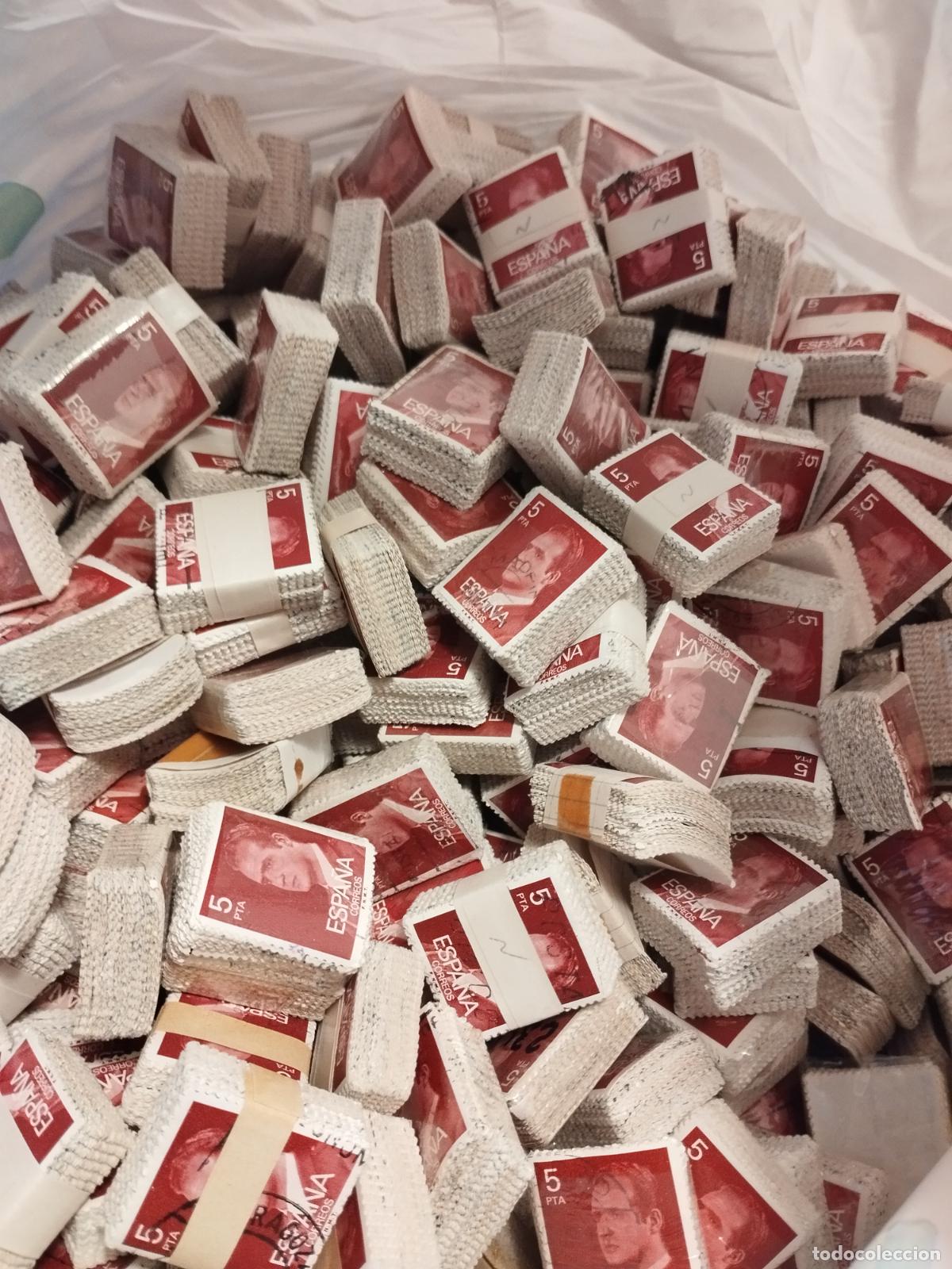 Selos: FAC B-18 ESPA&Ntilde;A. 100000 SELLOS USADOS EN PASTILLAS. JUAN CARLOS I. 5 PTAS.