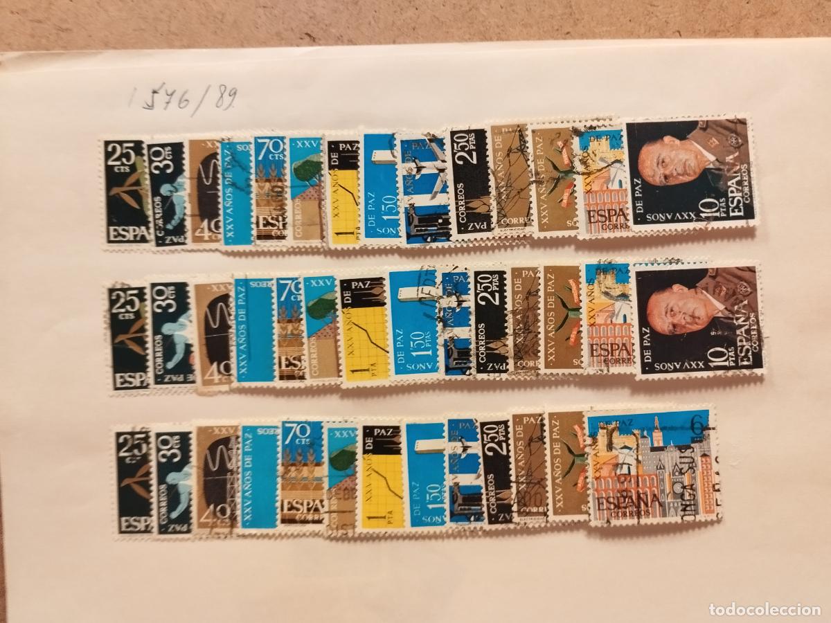 Briefmarken: DAR 15 - SOBRE CON SERIES DE ESPA&Ntilde;A EN USADO Y PEQUE&Ntilde;O SOBRE CON SELLOS EXTRANJEROS. VER FOTOS.