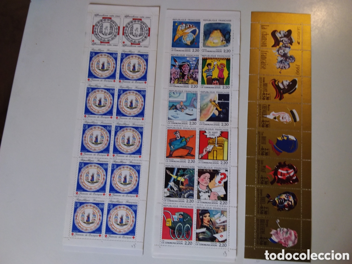 Sellos: FRANCIA 3 CARNETS CON SELLOS MNH ** BUENOS VALORES