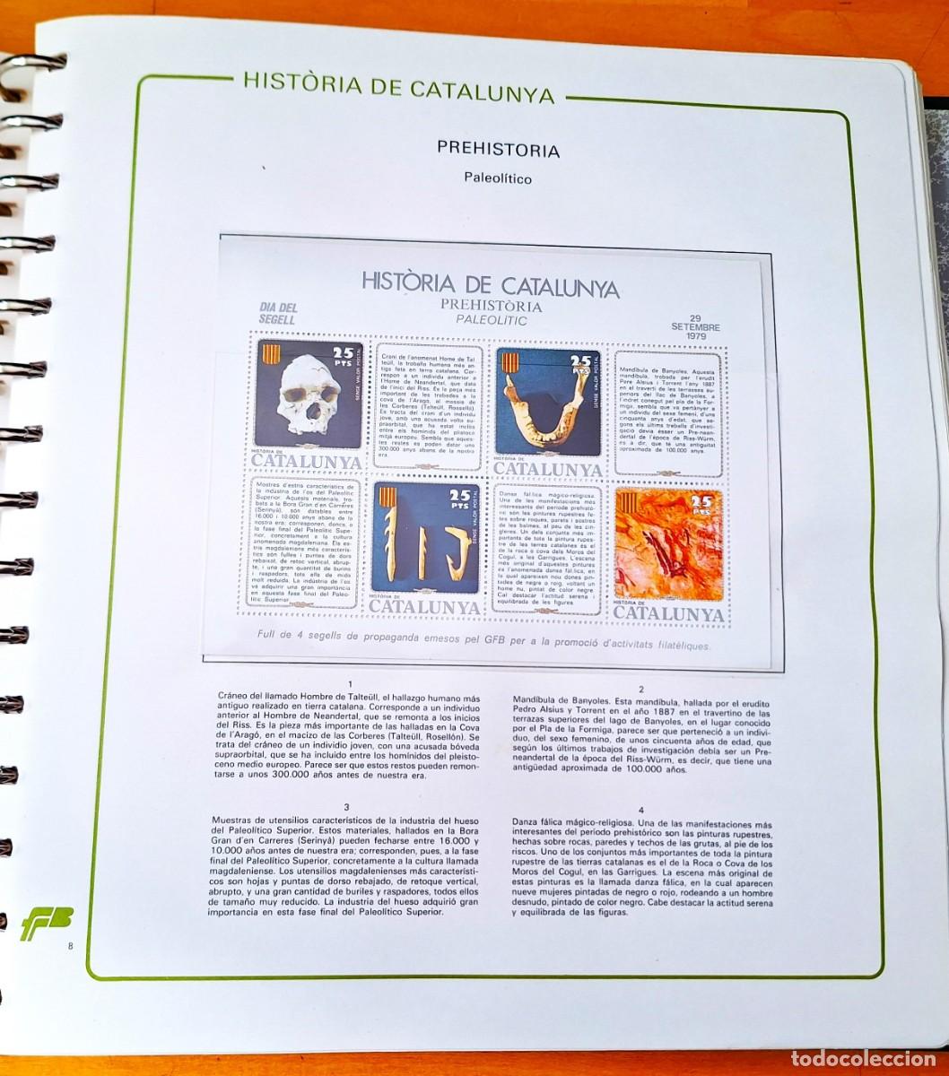 Sellos: PAGINA COMPLETA CON HOJITA BLOQUE - HISTORIA DE CATALUNYA - PREHISTORIA - PALEOLITICO - NUEVOS