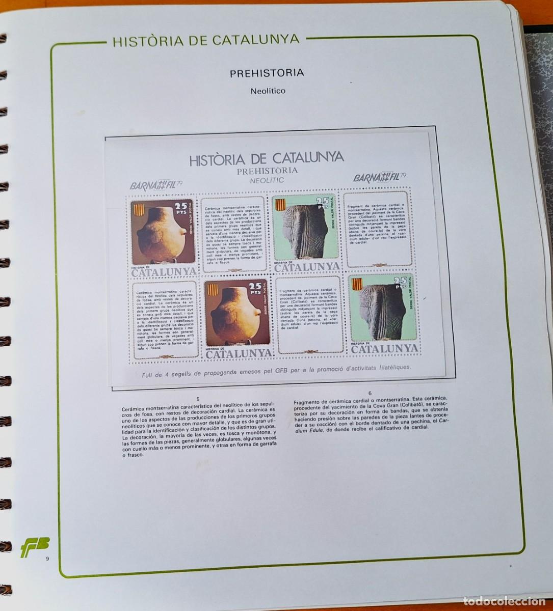 Sellos: PAGINA COMPLETA CON HOJITA BLOQUE - HISTORIA DE CATALUNYA - PREHISTORIA - NEOLITICO - NUEVOS