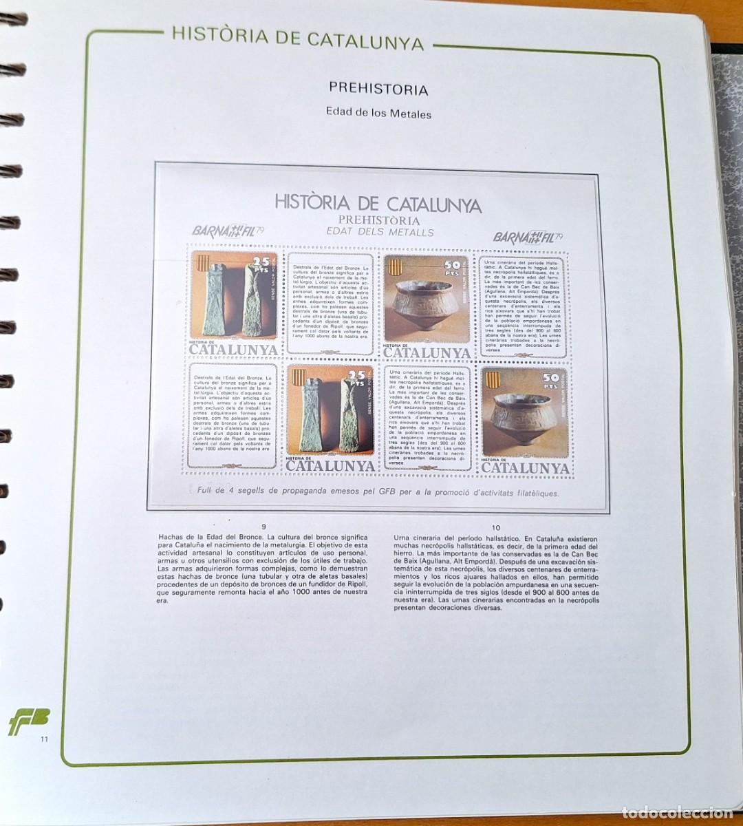 Sellos: PAGINA COMPLETA CON HOJITA BLOQUE -HISTORIA DE CATALUNYA - PREHISTORIA - EDAD DE LOS METALES- NUEVOS