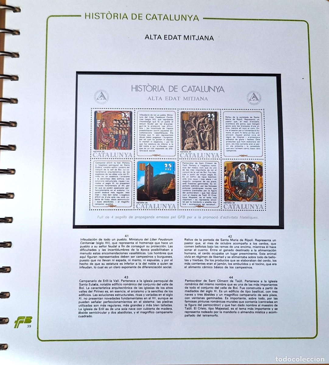 Sellos: PAGINA COMPLETA CON HOJITA BLOQUE - HISTORIA DE CATALUNYA - ALTA EDAT MITJANA- NUEVOS