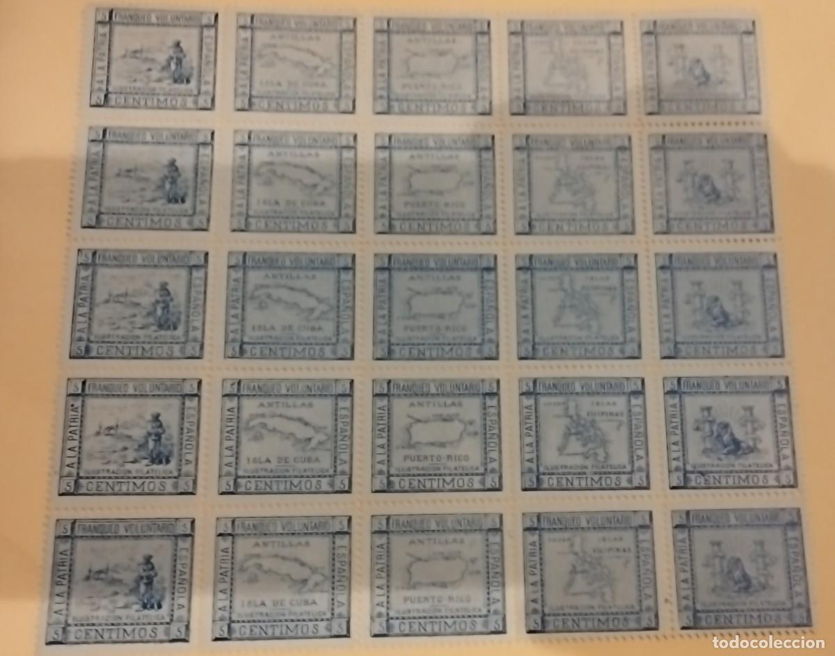Timbres: SELLOS A LA PATRIA ESPA&Ntilde;OLA HOJITA DE 25