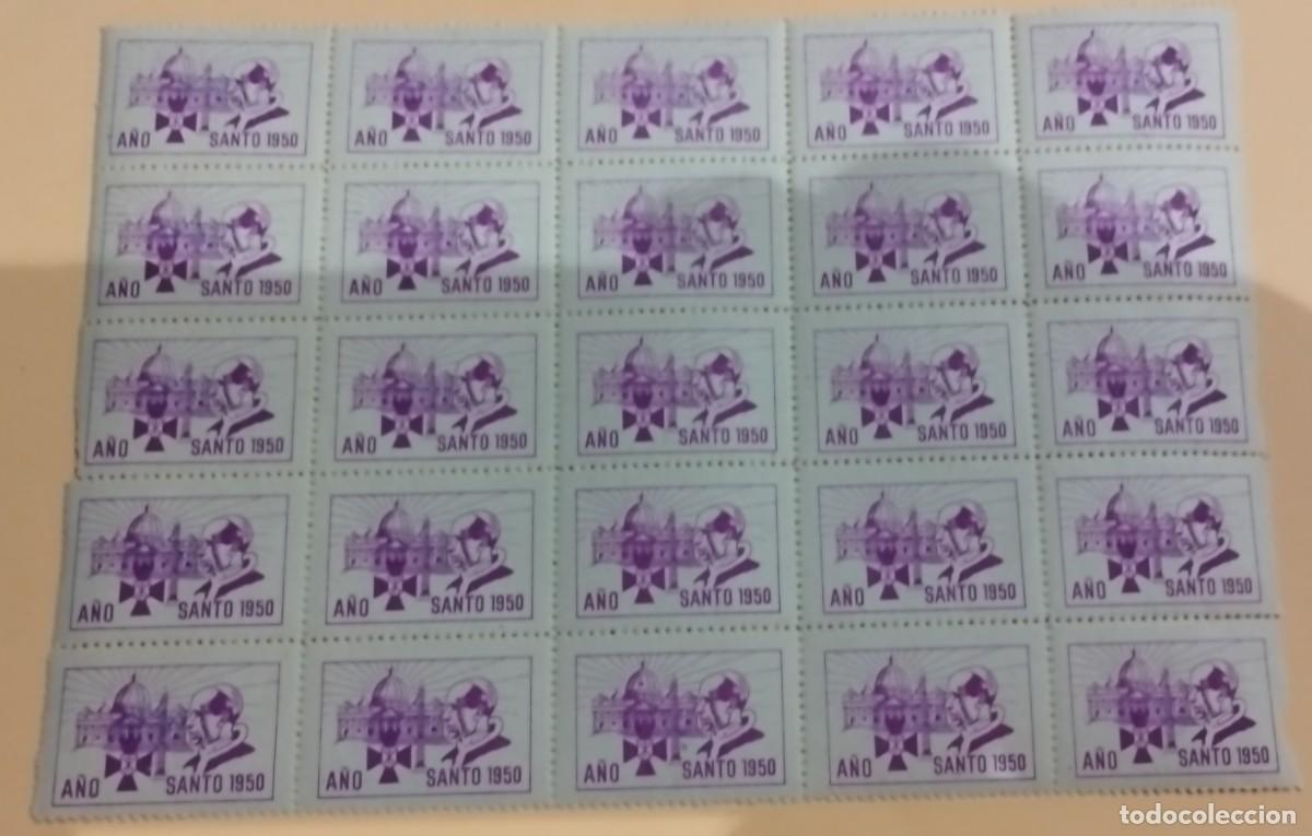 Sellos: Sellos A&ntilde;o Santo en bloque de 20 - Foto 1
