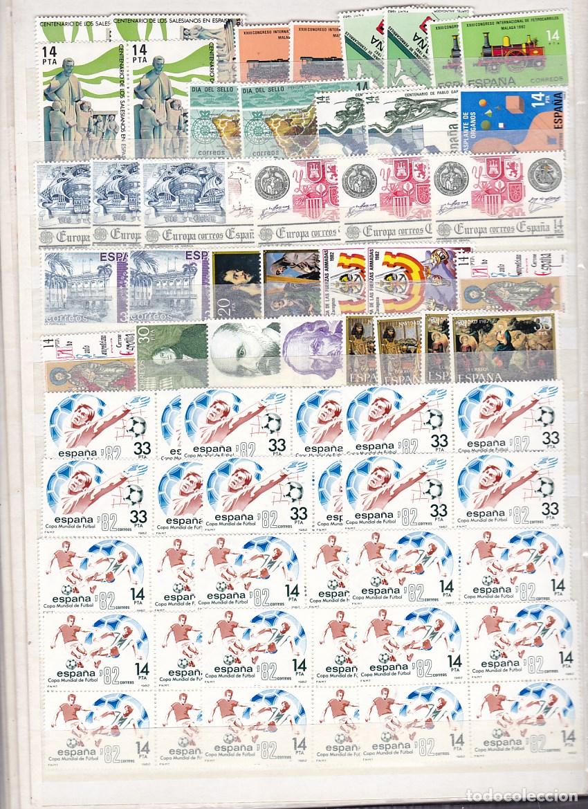 Timbres: C44- STOCK Sellos A&ntilde;o 1982 ** Sin Fijasellos LUJO . facial 3913 Ptas