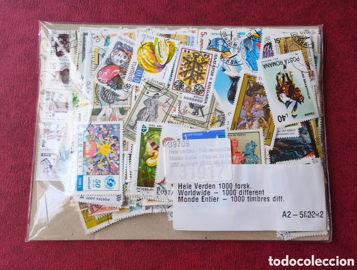 Sellos: Paquete de 1000 sellos usados del mundo