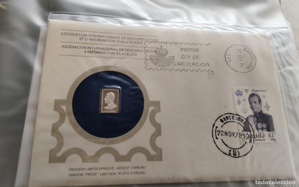 Sellos: COLECCION DE 20 SOBRES VARIADOS CON LINGOTE DE PLATA DE 925 STERLING , MONTADO EN ALBUM CIRFIL