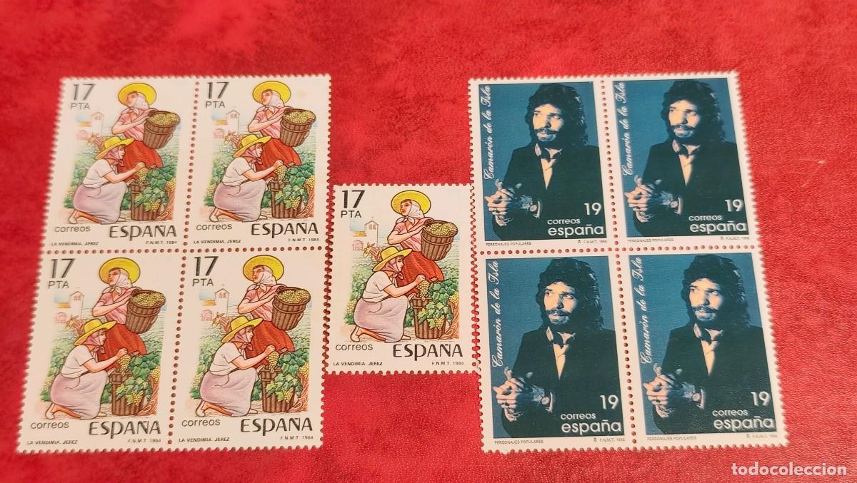 Sellos: LOTE DE SELLOS DE ESPA&Ntilde;A NUEVOS - CAMARON DE LA ISLA 1996 Y VENDIMIA DE JEREZ 1984 - LOS DE LA FOTO
