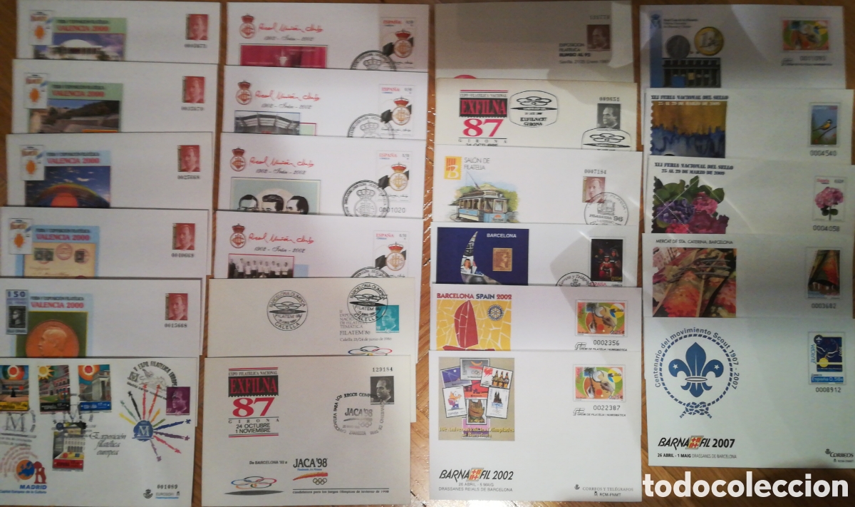 Sellos: Conjunto de 23 sobres enteros postales nuevos y matasellados