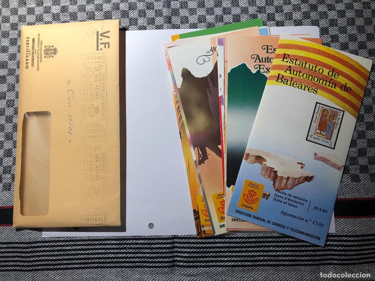 Sellos: Colecci&oacute;n 20 folletos / d&iacute;pticos informativos y 27 sellos Servicio Filat&eacute;lico de Correos Espa&ntilde;a 1984