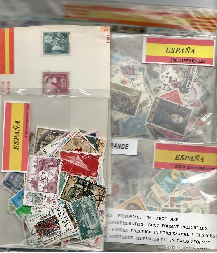 Timbres: M&aacute;s de 1000 sellos de Espa&ntilde;a - Paqueter&iacute;a / Lote muy comercial, ideal para reventa