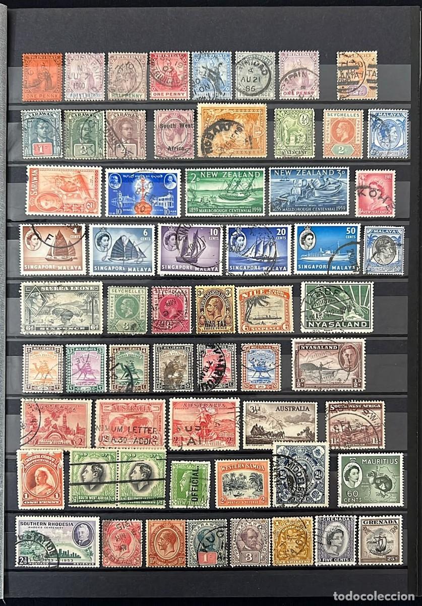 Timbres: Colonias Inglesas, Clasificador, Sellos nuevos y usados.