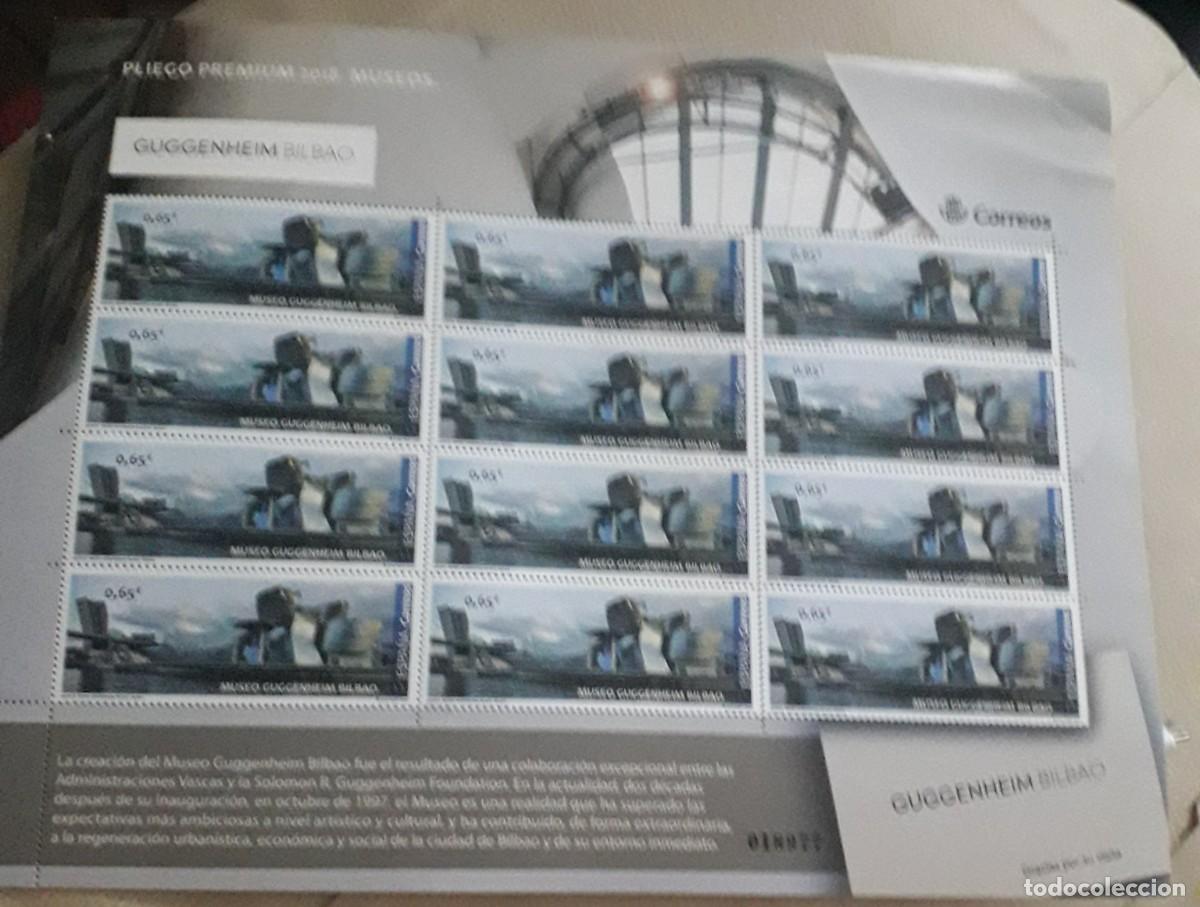 Selos: Pliego premium 2018. Museo Guggenheim. Bilbao. 12 sellos.