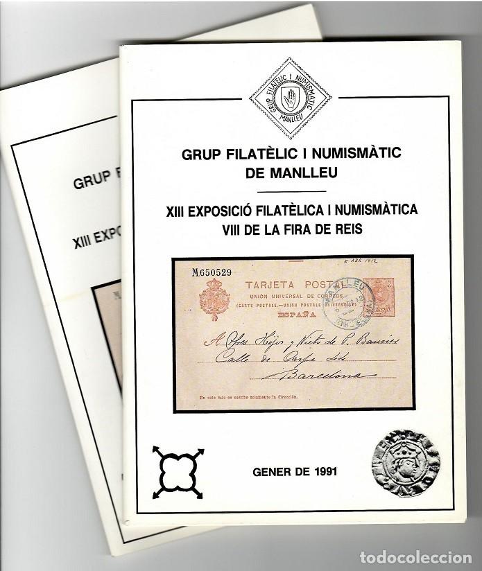 Selos: 2 Llibrets Manlleu 1991 / XIII Exposici&oacute; filat&egrave;lica i numism&agrave;tica - VIII De la Fira de Reis