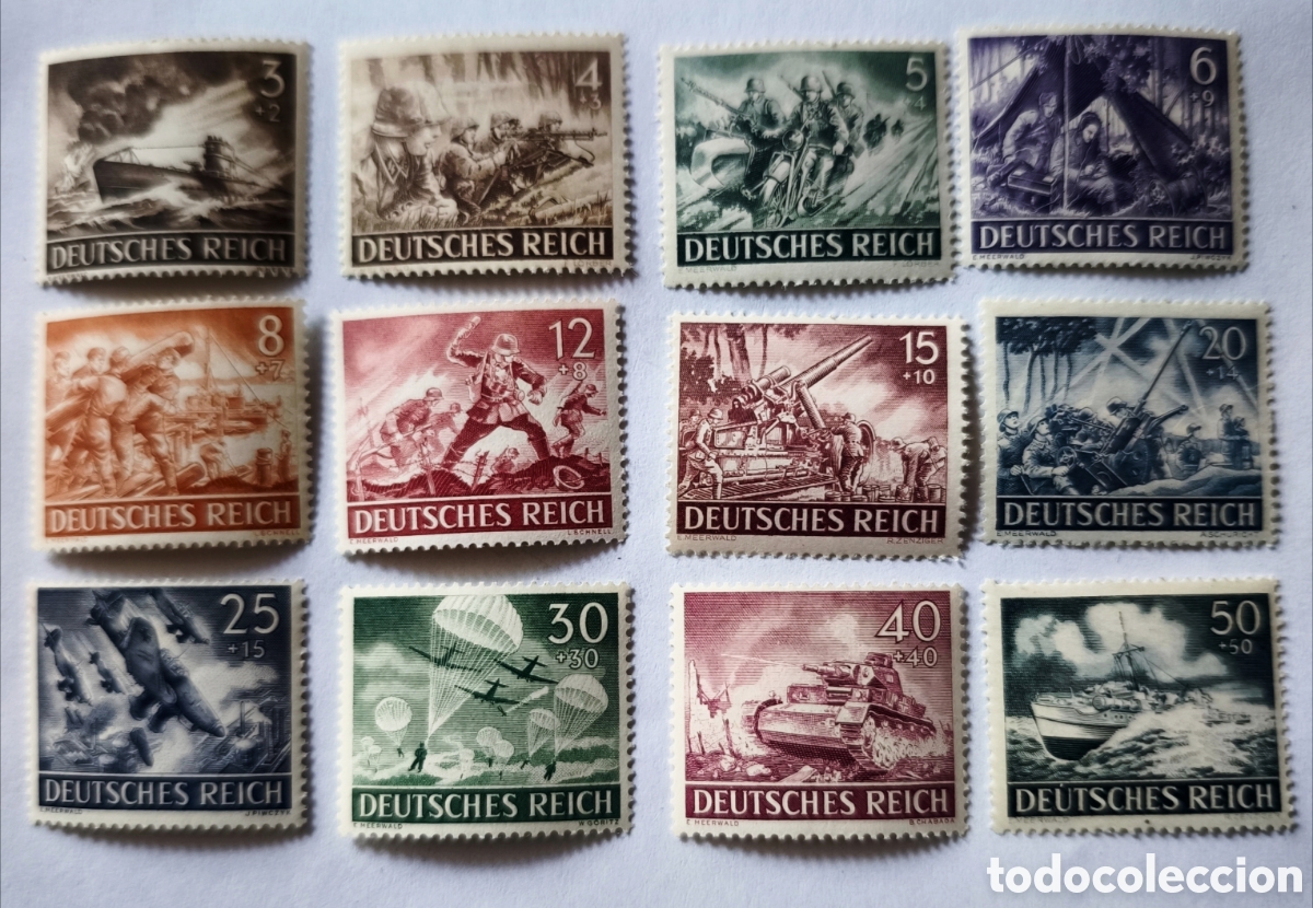 Sellos: Lote de sellos &eacute;poca nazi, belicos
