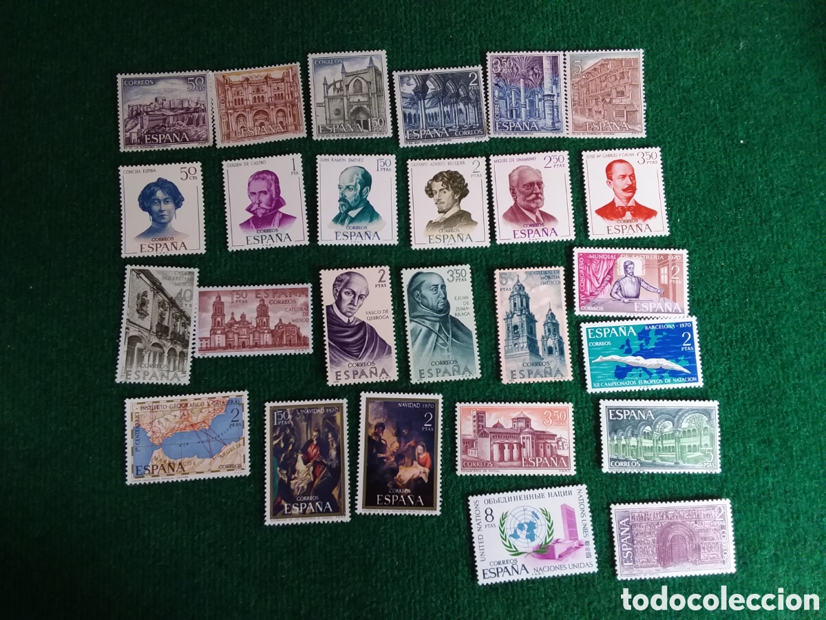 Selos: ESPA&Ntilde;A A&Ntilde;O 1970 COMPLETO SELLOS MNH **