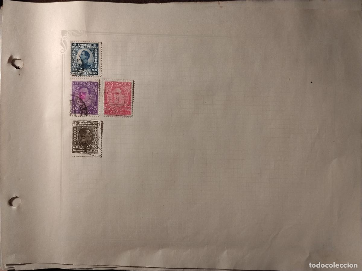 Timbres: Lote 4 sellos antiguos Yugoslavia y Reino Serbios Croatas Eslovenos usados