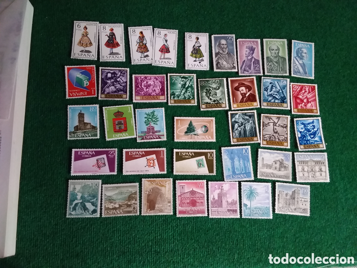 Sellos: ESPA&Ntilde;A A&Ntilde;O 1966 SELLOS MNH ** FALTA SERIE ESCUDOS