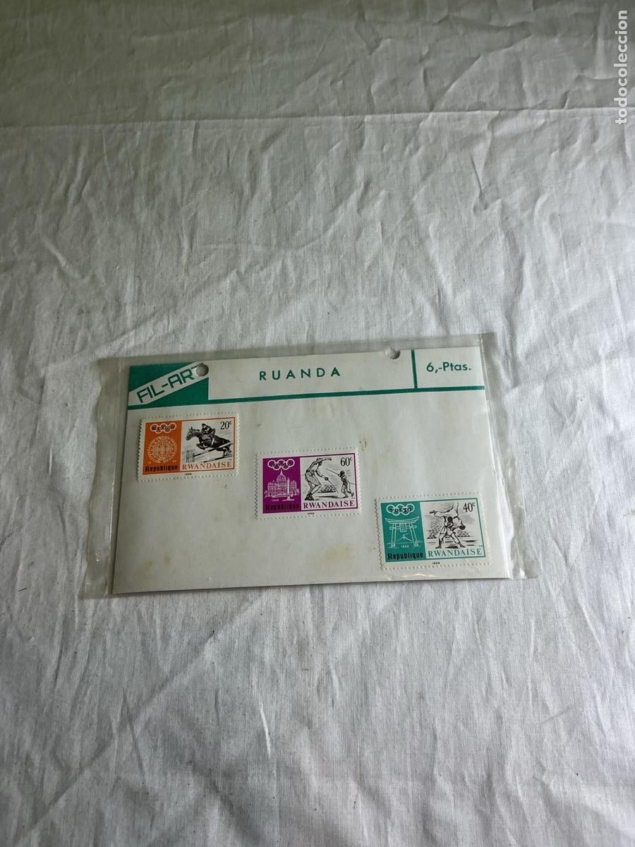 Stamps: Ruanda: 3 sellos de deportes ol&iacute;mpicos
