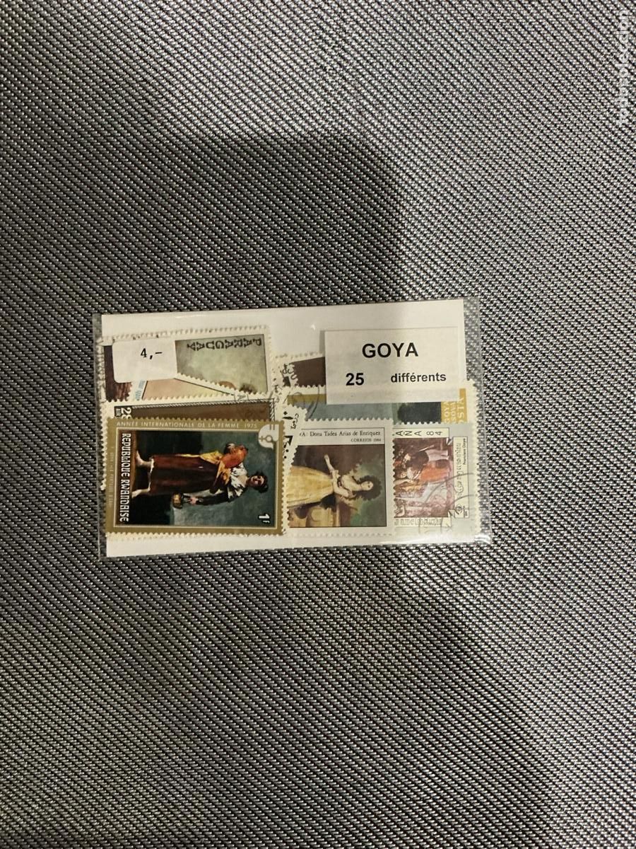 Sellos: Goya: paquete etiquetado 25 sellos