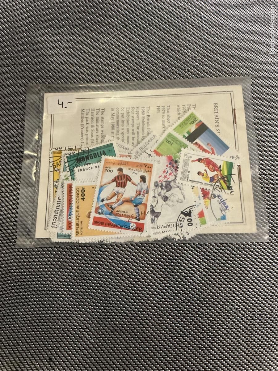 Francobolli: Lote de sellos de f&uacute;tbol en bolsa