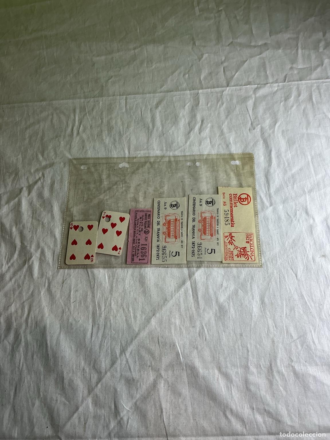 Sellos: Billetes de transporte de Barcelona y peque&ntilde;os naipes
