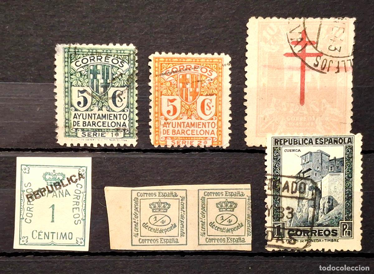 Sellos: 7 sellos de Espa&ntilde;a