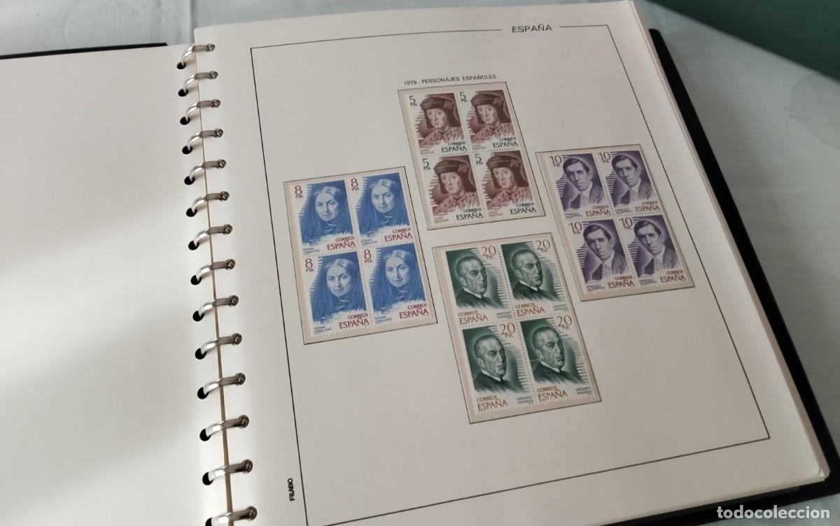 Sellos: ALBUM DE SELLOS NUEVOS COMPLETO MONTADO EN BLOQUE DE 4 , 1979 A 1983 INCLUIDO