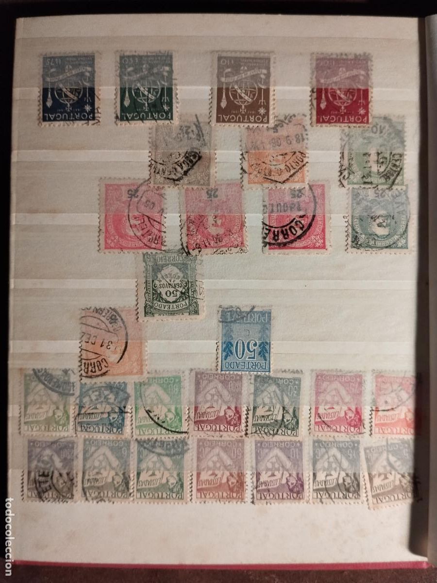 Sellos: Colecci&oacute;n Portugal y Colonias - &Aacute;lbum Clasificador con m&aacute;s de 280 Sellos Usados (Ceres, Conmemorativ