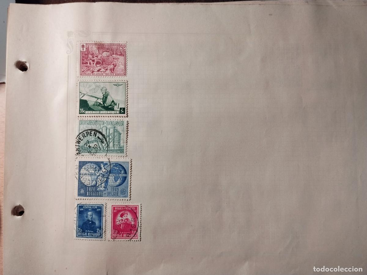 Sellos: Lote 6 sellos antiguos de B&eacute;lgica usados.