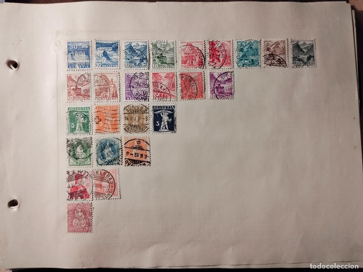 Sellos: Lote 25 sellos usados Suiza Helvetia | Paisajes alpinos y series cl&aacute;sicas