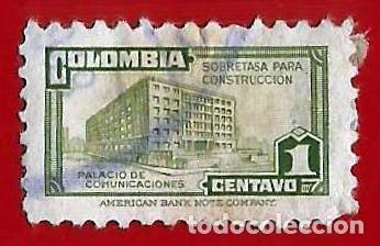 Sellos: COLOMBIA. 1947. PALACIO DE COMUNICACIONES - Foto 1