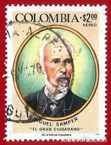 Sellos: COLOMBIA. 1976. MIGUEL SAMPER - Foto 1