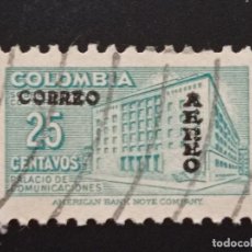Sellos: SELLO COLOMBIA. SOBRECARGADOS (PALACIO DE COMUNICACIONES) (CORREO AÉREO) (25 CTVS) DE 1953. Lote 238818295