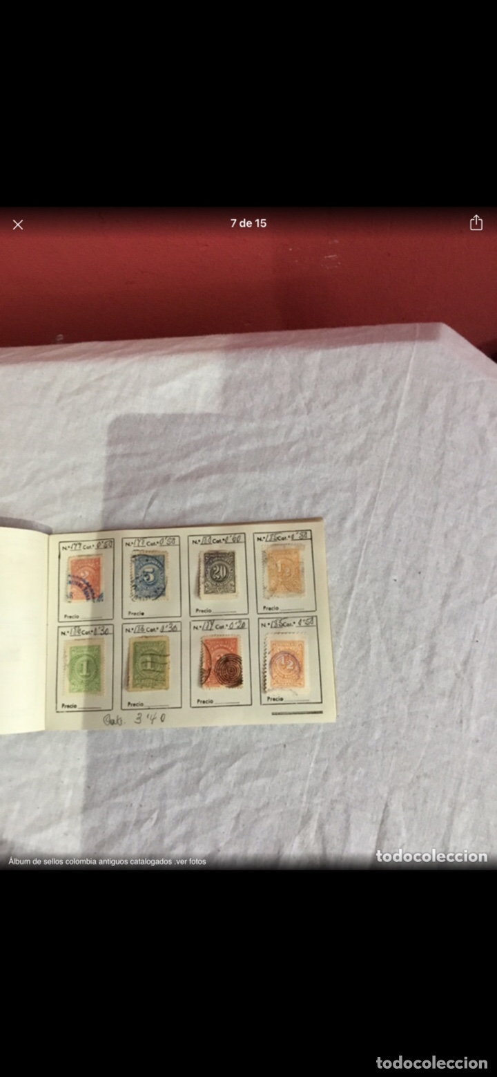 Sellos: Precioso álbum de 100 sellos clasificados colombia antigua completo . Alta coleccion. Ver fotos - Foto 7 - 253838140