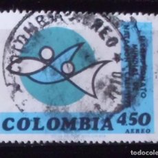 Sellos: SELLO DE COLOMBIA CAMPEONATO MUNDIAL DE NATACION 1975 (MATASELLADO). Lote 275277188