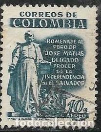 Sellos: COLOMBIA A&Eacute;REO YVERT 300 - Foto 1