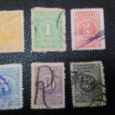 Sellos: COLOMBIA 1908, CIFRAS, YT 185/9A