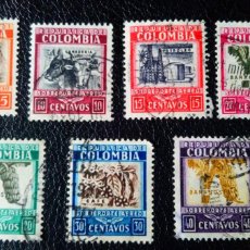 Sellos: COLOMBIA 1932, RIQUEZAS COLOBIANAS, AÉREO YT 104 Y SS. Lote 376426529