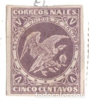 Selos: Colombia. C&oacute;ndor. 1876-80. YT-54. Usado