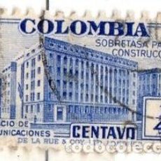Sellos: COLOMBIA. FONDOS RECONSTRUCCIÓN HOTEL POSTAS. BOGOTÁ. 1940-50. YT-333. USADO CON CHARNELA.. Lote 377329539