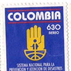 Sellos: COLOMBIA. REDUCCIÓN Y PREVENCIÓN DE DESASTRES NATURALES. 1994. YT-PA884. USADO CON CHARNELA.. Lote 377331129