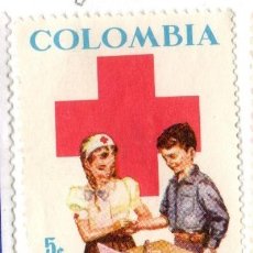 Sellos: COLOMBIA. CRUZ ROJA. 1966. YT-B14. NUEVO SIN GOMA Y CON CHARNELA.. Lote 377331439
