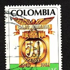 Sellos: COLOMBIA. ANIVERSARIO CAJA AGRARIA. 1981. YT-822. USADO SIN CHARNELA.. Lote 401800894