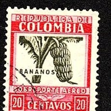 Sellos: COLOMBIA. PRODUCCIÓN NACIONAL DE PLÁTANOS 1932. YT-PA107. USADO CON CHARNELA.. Lote 401953644