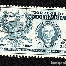 Sellos: COLOMBIA. XXV ANV CAJA DE CRÉDITO AGRÍCOLA. 1957. YT-537. USADO CON CHARNELA.. Lote 401953764