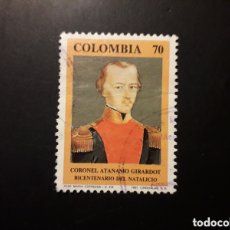 Sellos: COLOMBIA YVERT 966 SERIE COMPLETA USADA 1991 CORONEL A GIRARDOT PEDIDO MÍNIMO 3€